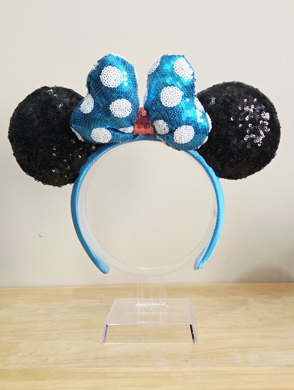 Tokyo Disneyland Resort - Classic Polkadot Bow - Sequin Minnie Ear Headband